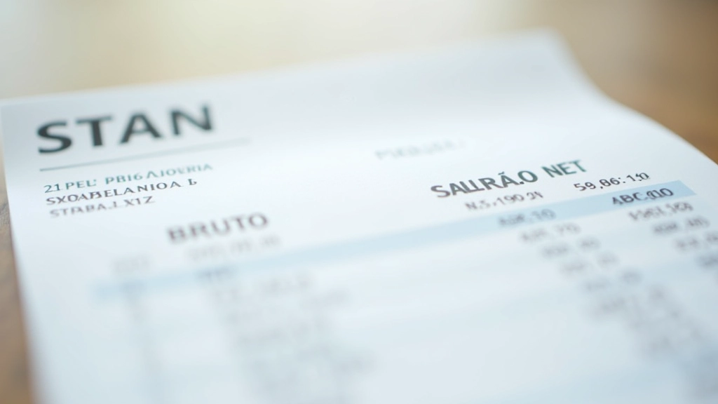 Comparación visual entre salario bruto y neto en una nómina española