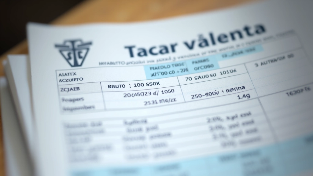 Recibo de nómina con cálculos de salario bruto y neto